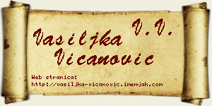Vasiljka Vicanović vizit kartica